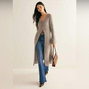 NWT Commense bell sleeved maxi cardigan sweater